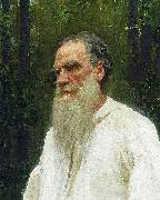 Ilya Repin Lev Nikolayevich Tolstoy shoeless. oil on canvas